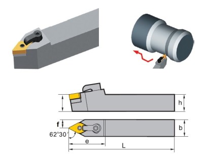 MDPNN2525M11 Soustružnick.nože na DNMG1104 Oboustranné 62,5°