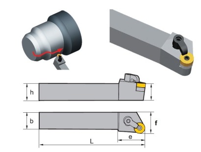 MRGNL2020K12 Soustružnické nože na RNMG1204.. Levé 0°