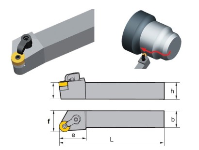 MRGNR3225P12 Soustružnické nože na RNMG1204.. Pravé 0°