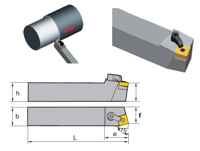 MSBNL4040R25 Soustružnické nože na SNMG2509.. Levé 75° MSBNL4040R25 Soustružnické nože na SNMG2509.. Levé 75°
