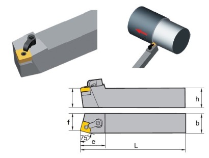 MSBNR4040S2509 Soustružnické nože na SNMG2509.. Pravé 75°