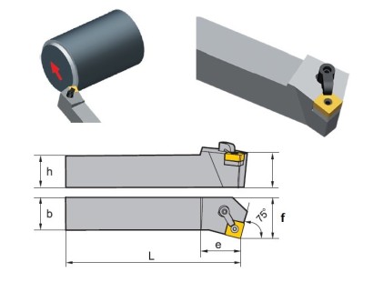 MSKNL4040R19 Soustružnické nože na SNMG1906.. Levé 75°