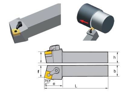 MSRNR4032R15 Soustružnické nože na SNMG1506.. Pravé 75°