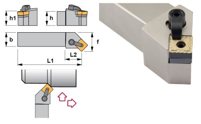 MSSNL2525M12-K Soustružnické nože na SNMG1204.. Levé 45°