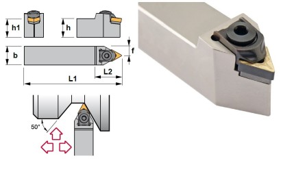 MTENL4025R22 Soustružnické nože na TNMG2204.. Levé 60°