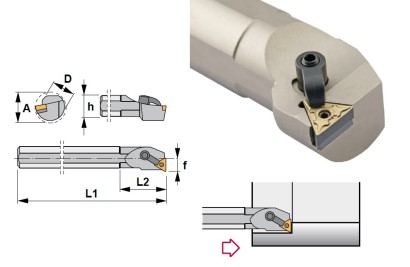 S23U-MTFNL16K Soustružnické nože na TNMG1604.. Levé 90°