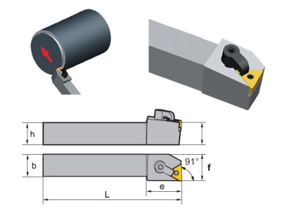 MTFNL3225P22 Soustružnické nože na TNMG2204.. Levé 91°