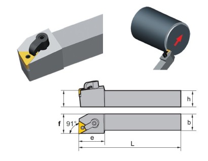 MTFNR3225P16 Soustružnické nože na TNMG1604.. Pravé 91°