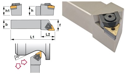 MTJNL3232P22-K Soustružnické nože na TNMG2204.. Levé 93°