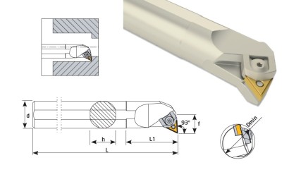 S50W-MTUNL16 Soustružnické nože na TNMG1604.. Levé 93°