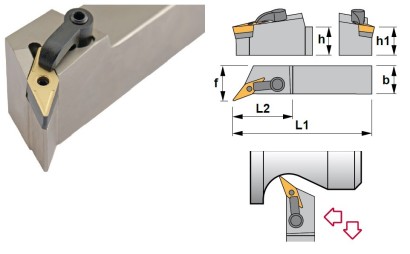 MVQNR3225P16-K Soustružnické nože na VNMG1604.. Pravé 117,5°