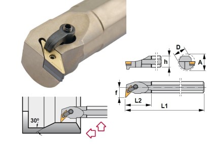S40V-MVUNR16K Soustružnické nože na VNMG1604.. Pravé 93°