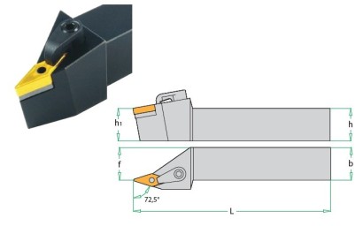MVVNR2525M16 Soustružnické nože na VNMG1604.. Pravé 72,5°