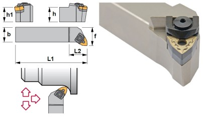 MWLNL2020K08-K Soustružnické nože na WNMG0804.. Levé 95°