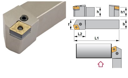 PCKNR3232P12 Soustružnické nože na CNMG1204.. Pravé 75°