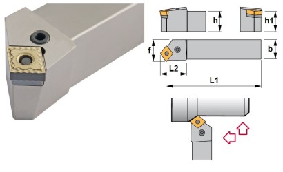 PCSNR3225P16 Soustružnické nože na CNMG1606.. Pravé 45°