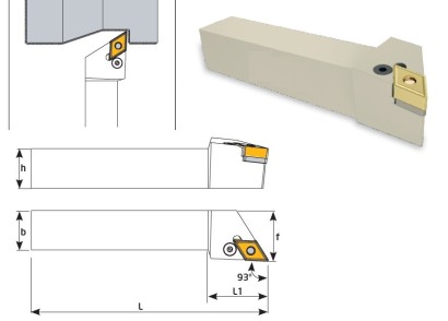 PDJNL3232P15 Soustružnické nože na DNMG1506.. Levé 93°