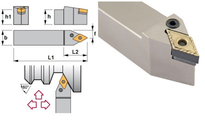 PDNNL2525M15 Soustružnické nože na DNMG1506.. Levé 63°
