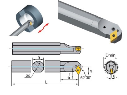 A32S-PDSNL15 Soustružnické nože na DNMG1506.. Levé 62,5°