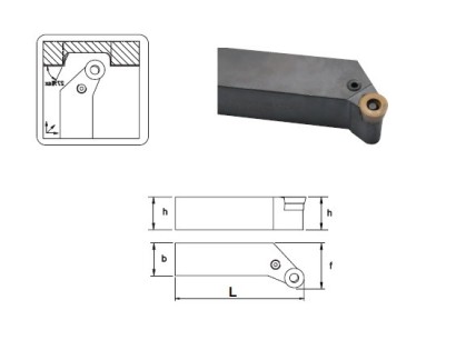 PRGCL2020K12 Soustružnické nože na RCMT1204MO.. Levé 0°