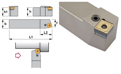 PSBNL5050T25 Soustružnické nože na SNMG2507.. Levé 75°
