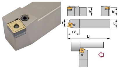PSBNR4040S2509 Soustružnické nože na SNMG2509.. Pravé 75°