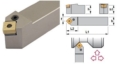 PSDNN3225P12 Soustružnické nože na SNMG1204 Oboustranné 45°