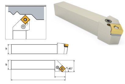 PSSNL3232P12 Soustružnické nože na SNMG1204.. Levé 45°