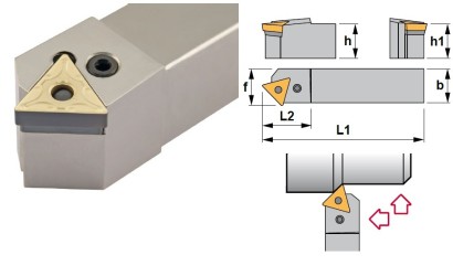 PTDNR3225P22 Soustružnické nože na TNMG2204.. Pravé 45°