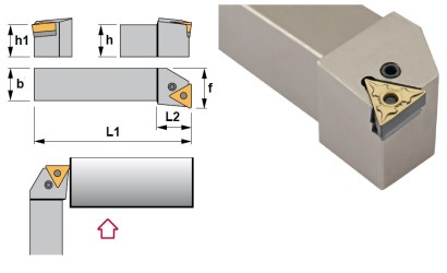 PTFNL4040S27 Soustružnické nože na TNMG2706.. Levé 90°