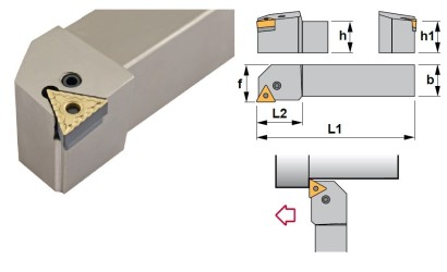 PTGNR3232P16 Soustružnické nože na TNMG1604.. Pravé 90°