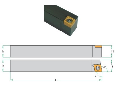 SCACL1212K09 Soustružnické nože na CCMT09T3.. Levé 91°