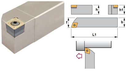 SCACR1616H09 Soustružnické nože na CCMT09T3.. Pravé 90°