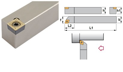 SCACR1212M09 Soustružnické nože na CCMT09T3.. Pravé 90°