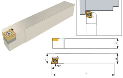 SCACR1212J09 Soustružnické nože na CCMT09T3.. Pravé 95°