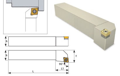 SCLCL1616H09 Soustružnické nože na CCMT09T3.. Levé 95°