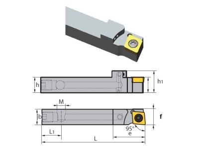 SCLCL1212H09 IK Soustružnické nože na CCMT09T3.. Levé 95°