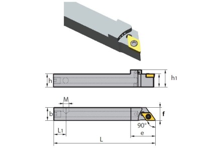 SDACL1212M07 IK Soustružnické nože na DCMT0702.. Levé 90°