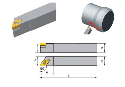 SDACR2020K11 Soustružnické nože na DCMT11T3.. Pravé 90°