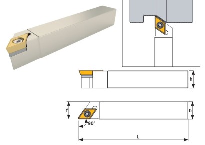 SDACR1616H11 Soustružnické nože na DCMT11T3..Pravé 90°
