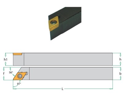 SDACR1212K11 Soustružnické nože na DCMT11T3.. Pravé 91°