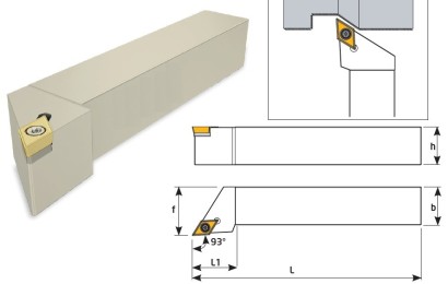 SDJCR1212H07 Soustružnické nože na DCMT0702.. Pravé 93°