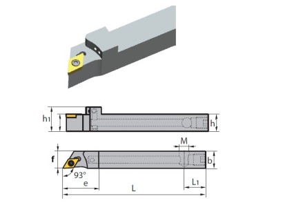 SDJCR1616K07 IK Soustružnické nože na DCMT0702.. Pravé 93°