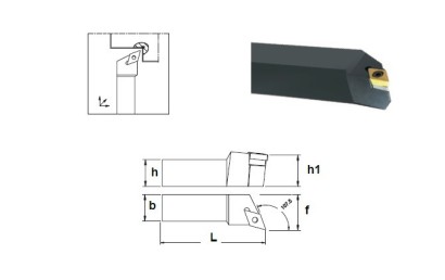 SDQNL2525M11 Soustružnické nože na DNMG1104.. Levé 107,5°