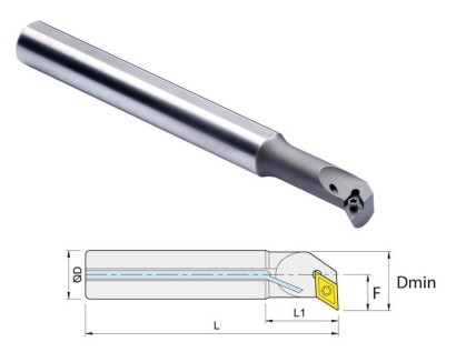 AH1012K-SDUCL07 L1=28 Soustružnick.nože na DCMT0702 Levé 93°