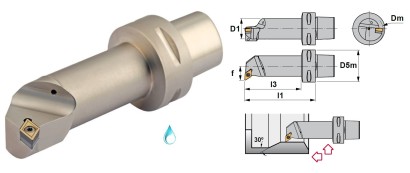 PSC40-SDUCR13080-11 Soustružnické nože na DCMT11T3 Pravé 93°