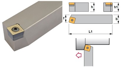 SSBCR1212F09 Soustružnické nože na SCMT09T3.. Pravé 75°