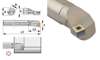 S16M-SSKCL09 Soustružnické nože na SCMT09T3.. Levé 75°