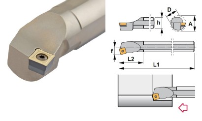 S20S-SSKCR09 Soustružnické nože na SCMT09T3.. Pravé 75°