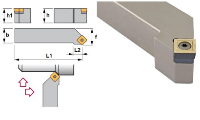 SSSCL1616H09 Soustružnické nože na SCMT09T3.. Levé 45°